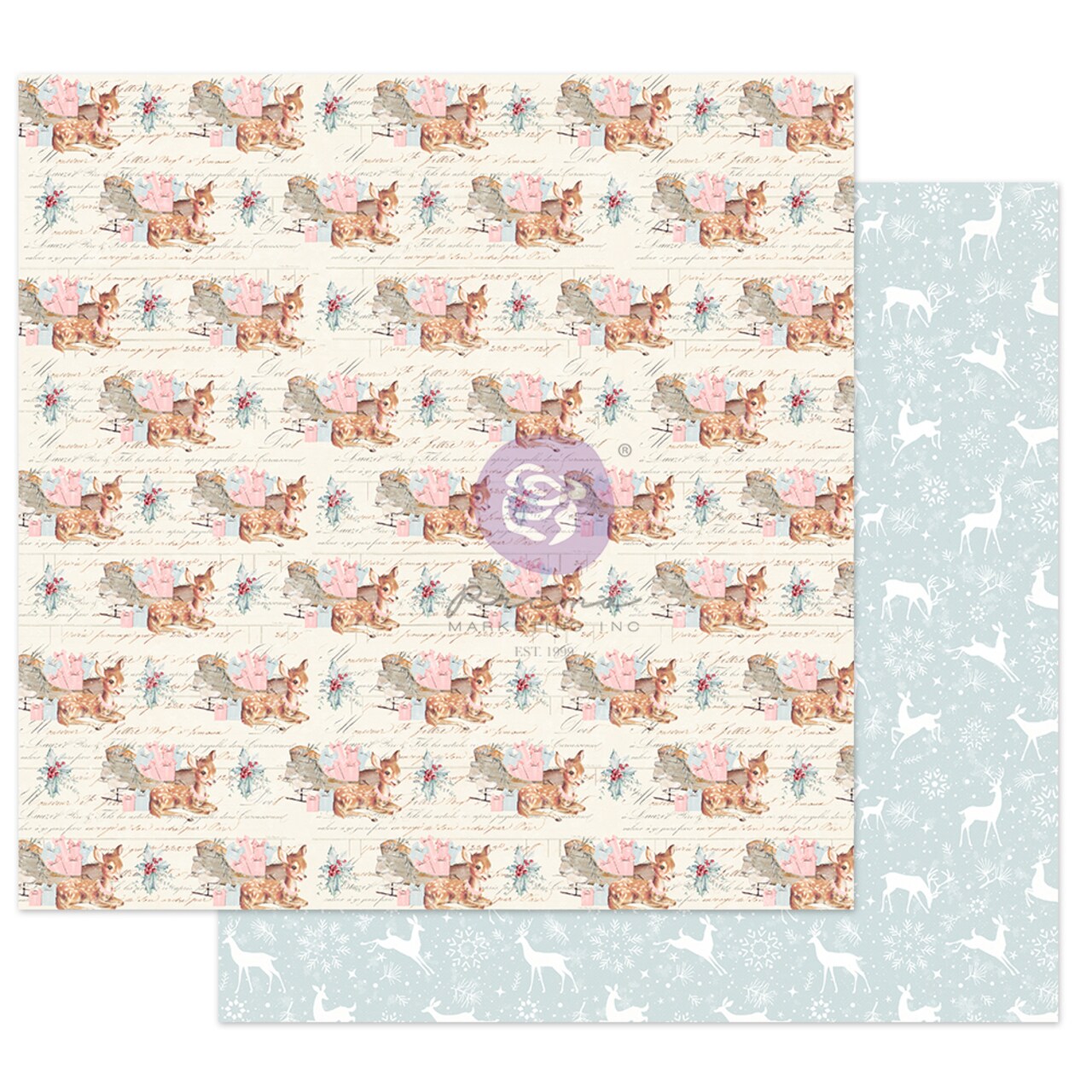 Prima Marketing Inc Christmas Sparkle Collection 12x12 Sheet - December Carols -, 12"x12" W/ Foil Detail 655350997687 (10 SHEETS)